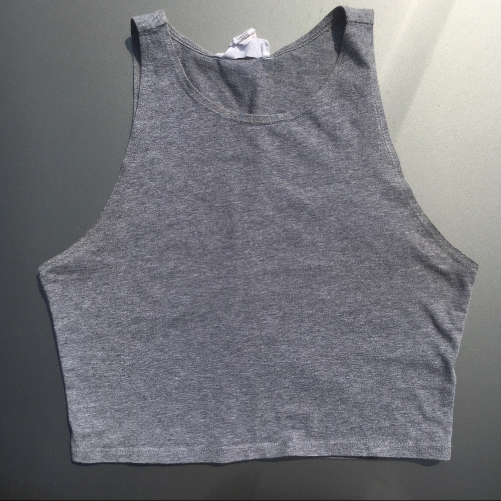 grey forever 21 crop top